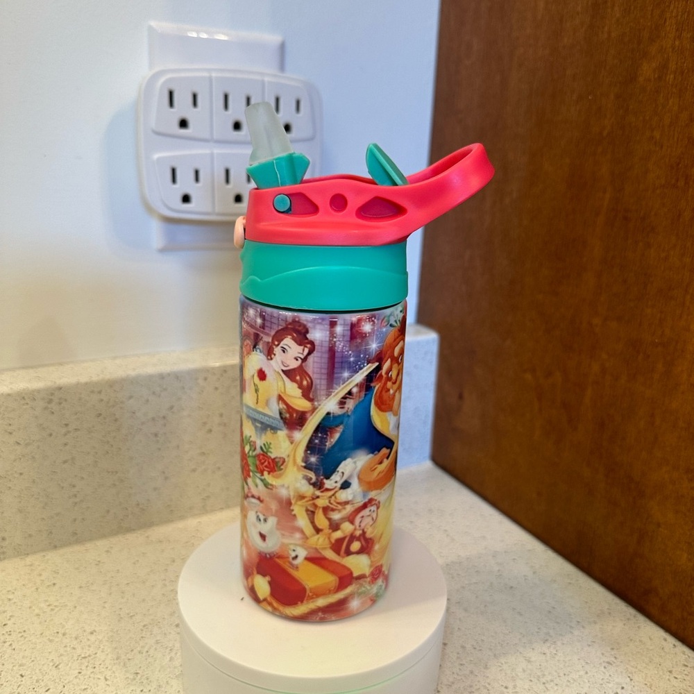 New  12oz  stainless steel tumbler/ sippy cup, with flip straw, holds ice 24 hrs